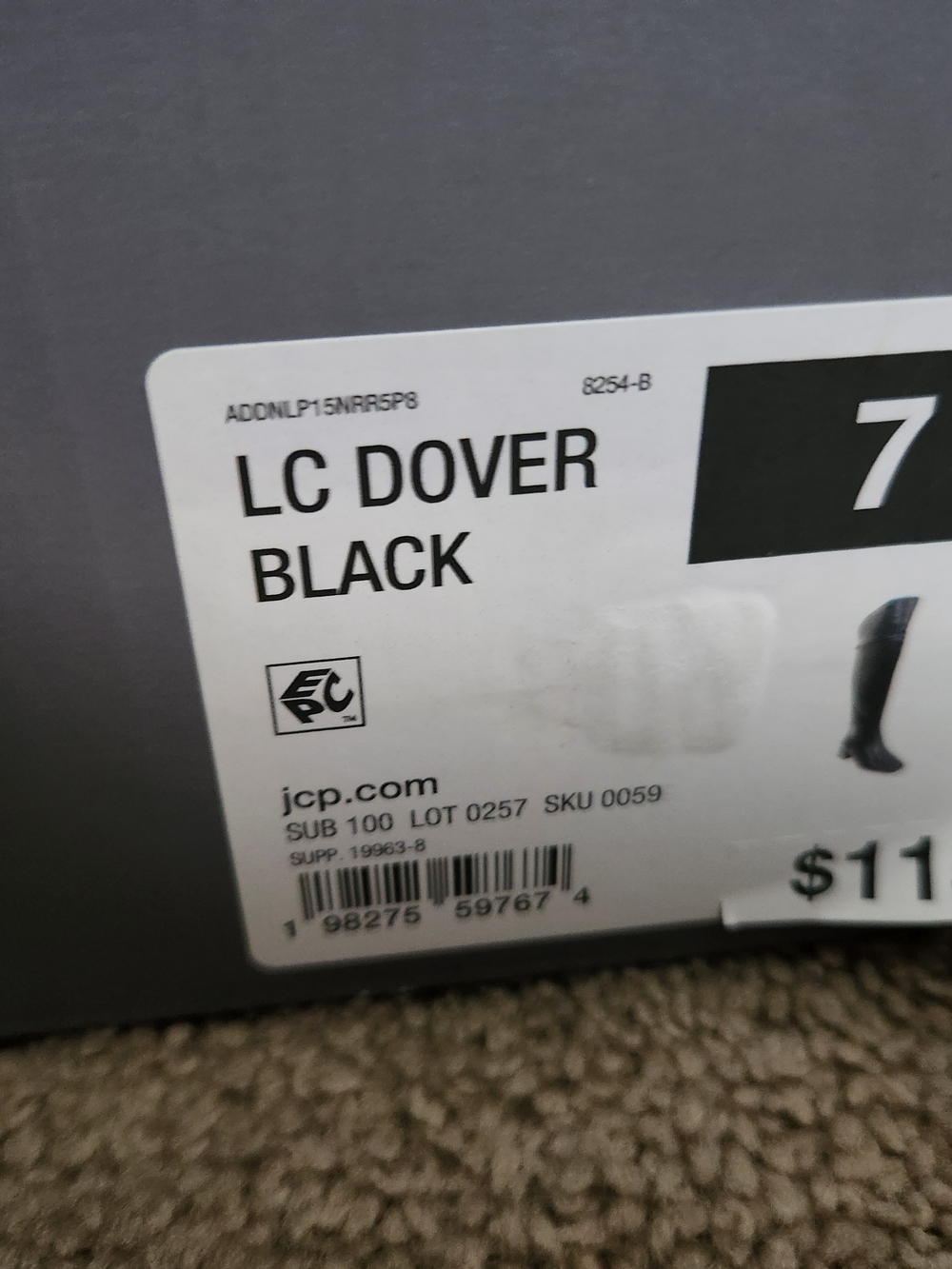 NWT Liz Claiborne LC Dover Black Knee High Faux Leather Boots Women's Size 7M - Picture 3 of 15